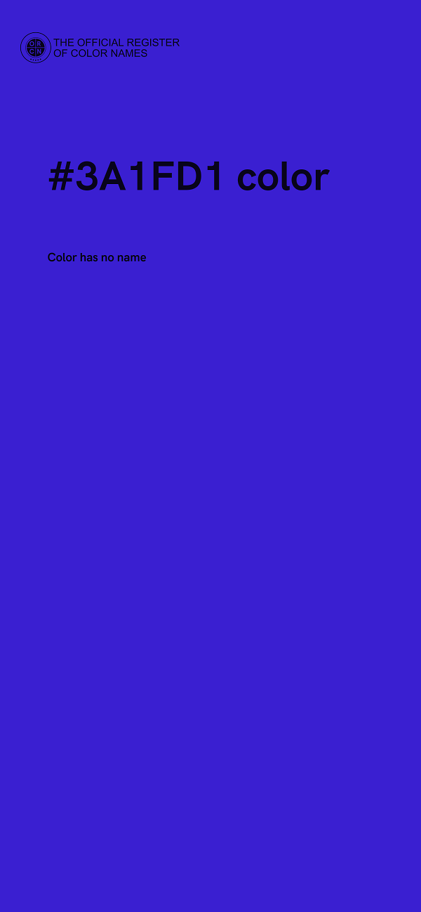 #3A1FD1 color image