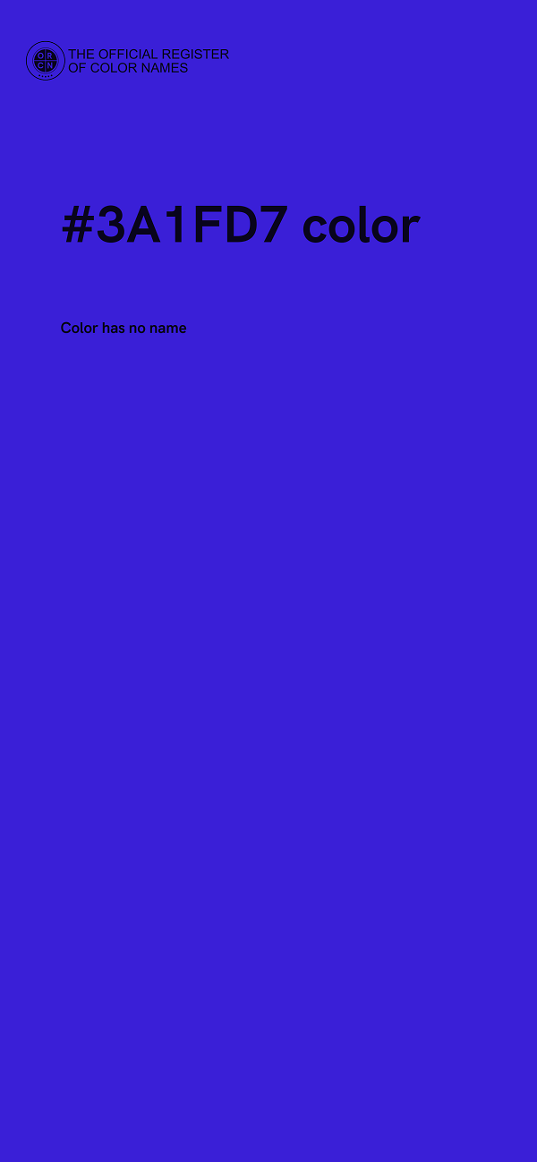 #3A1FD7 color image