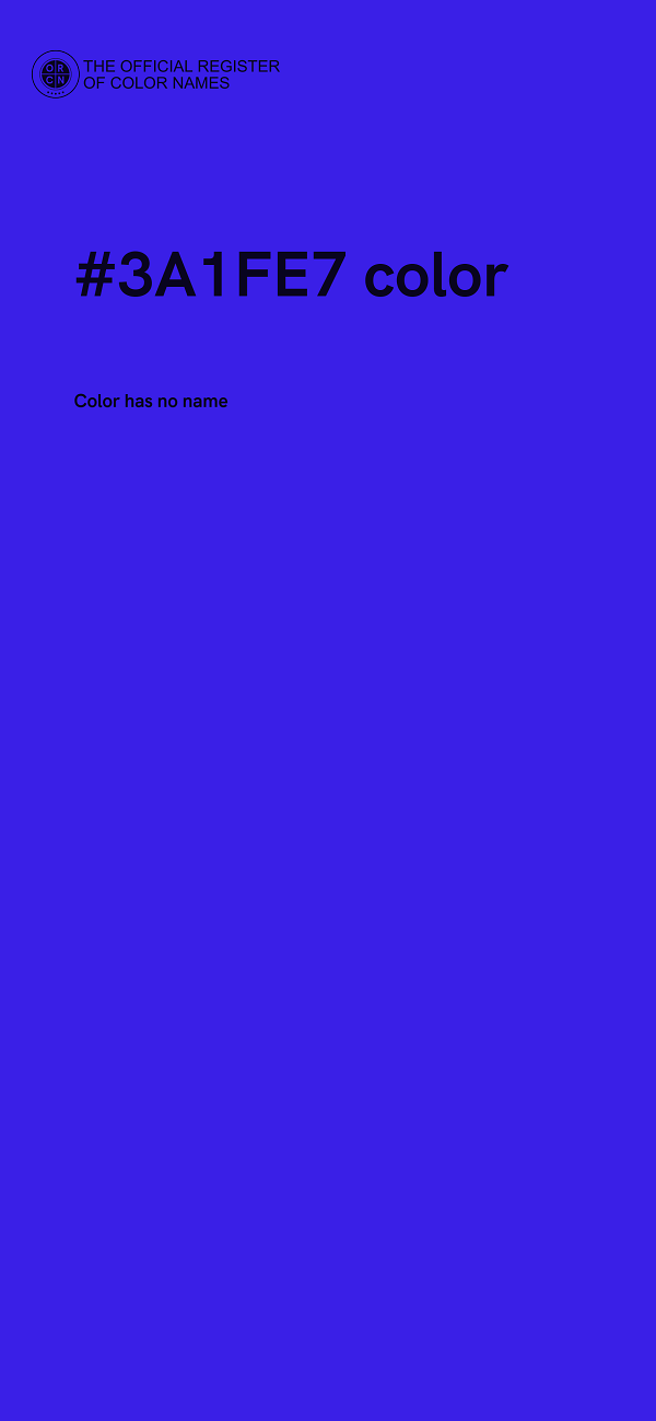#3A1FE7 color image