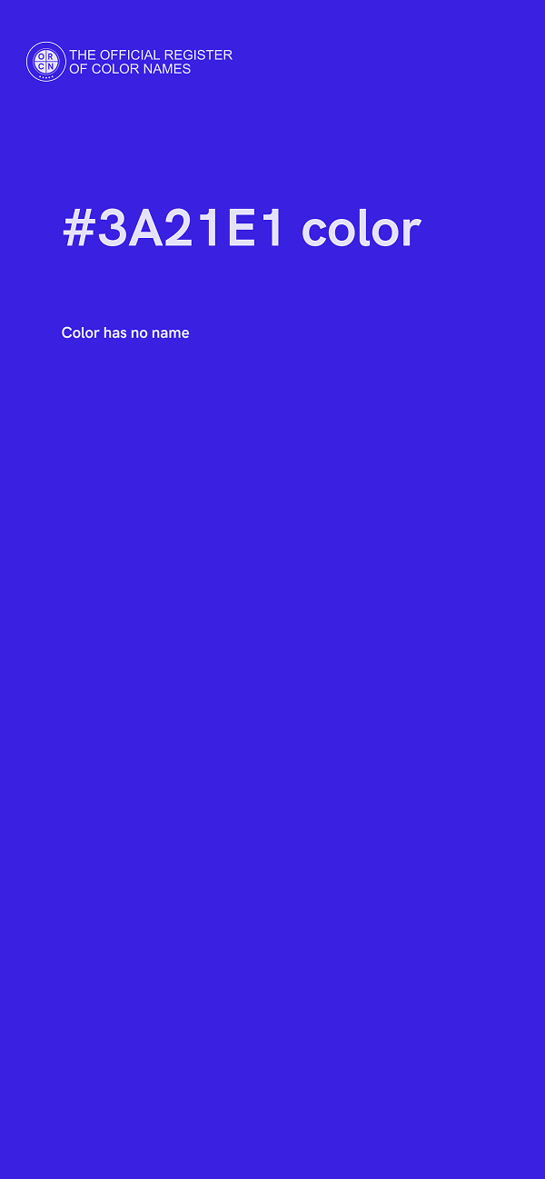 #3A21E1 color image