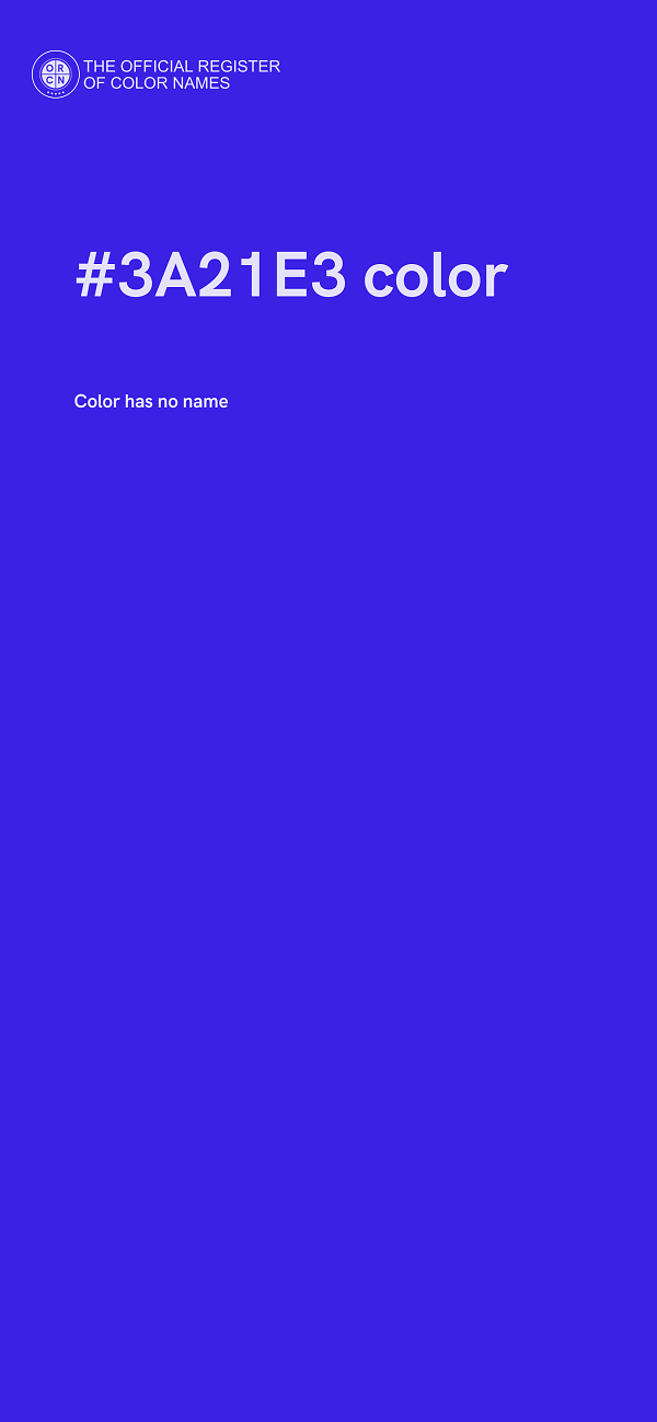 #3A21E3 color image