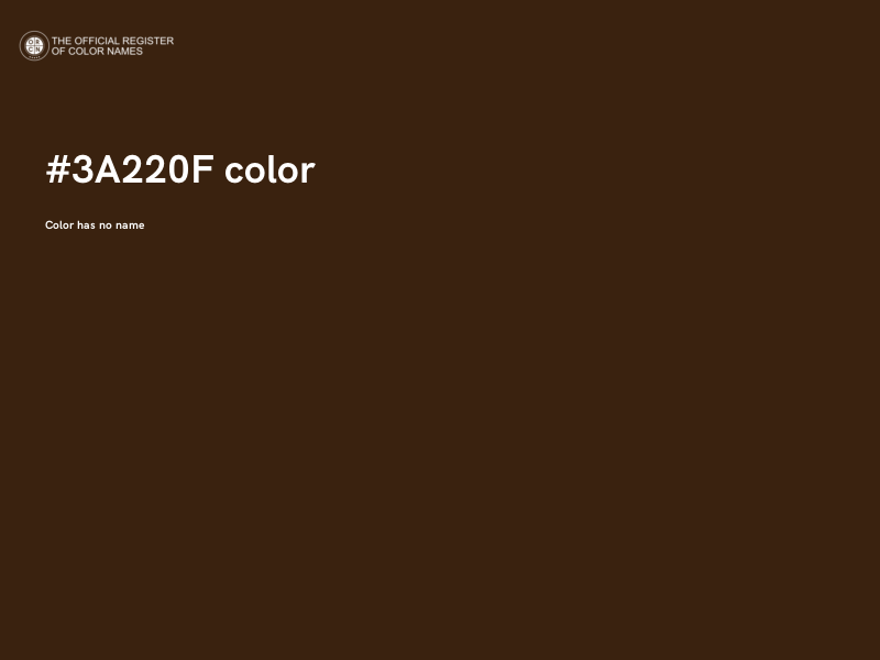 #3A220F color image