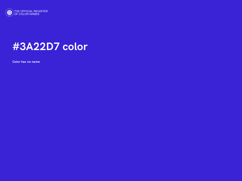 #3A22D7 color image