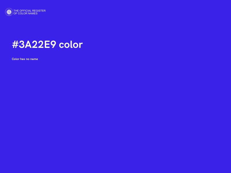 #3A22E9 color image