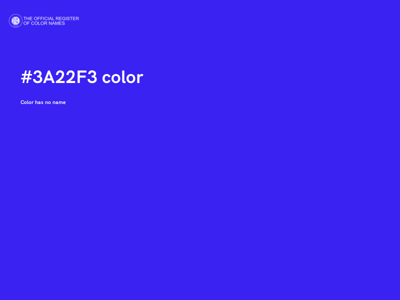 #3A22F3 color image