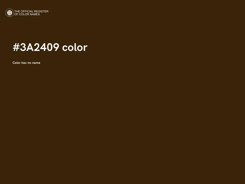 #3A2409 color image