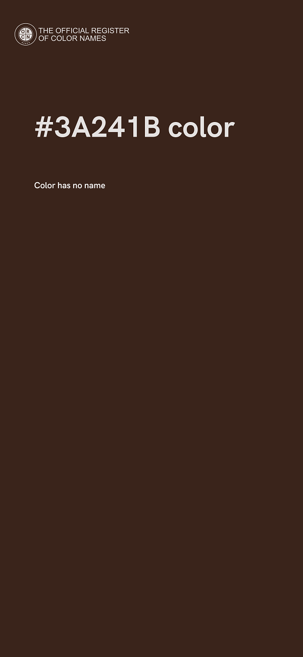 #3A241B color image