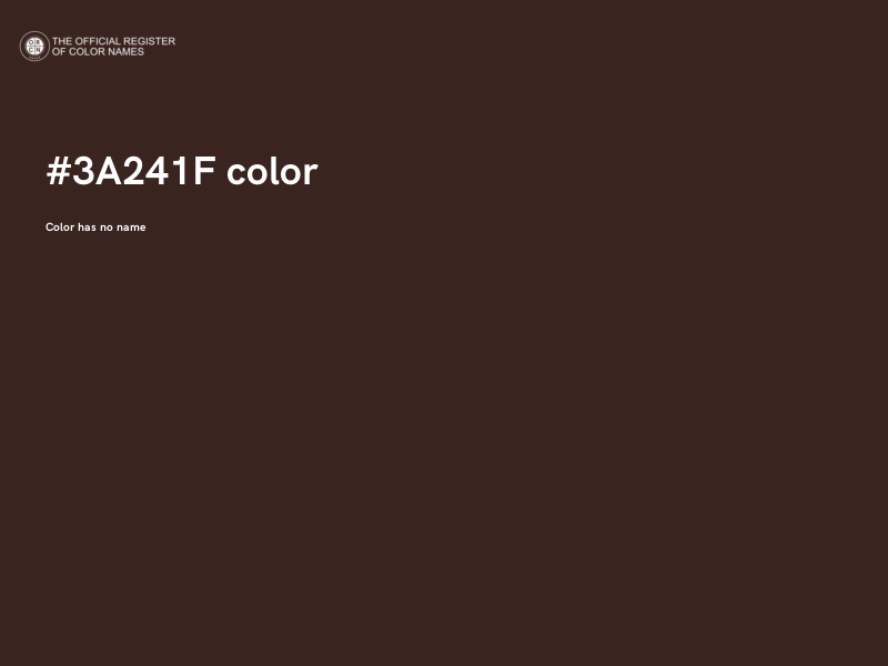 #3A241F color image