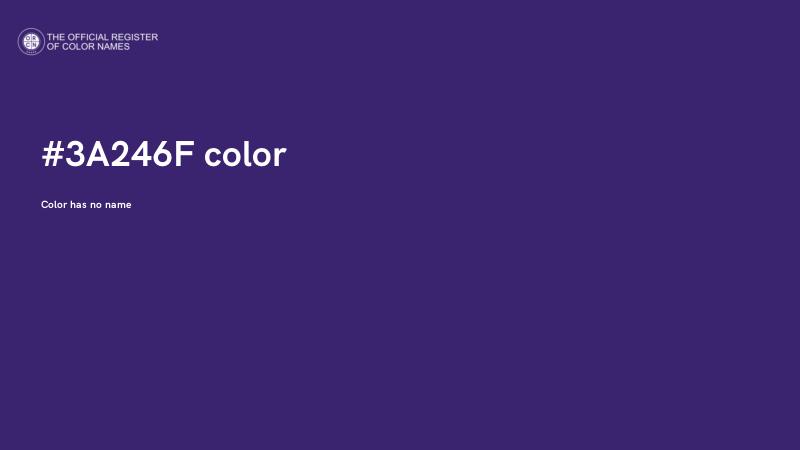 #3A246F color image