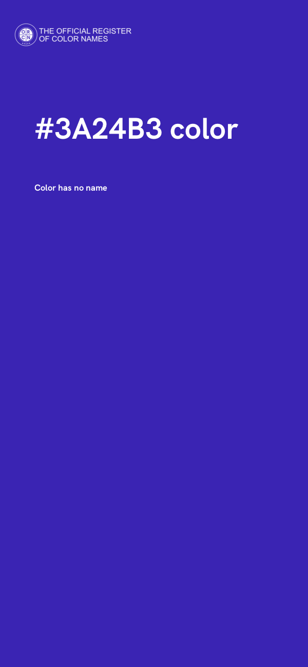 #3A24B3 color image
