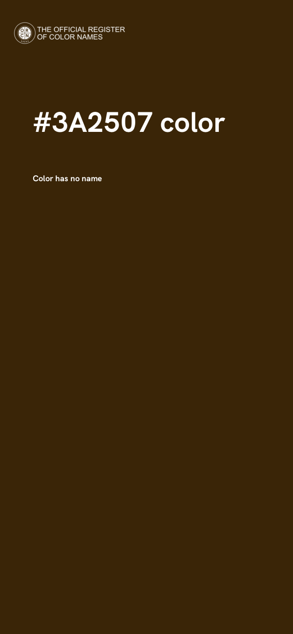 #3A2507 color image