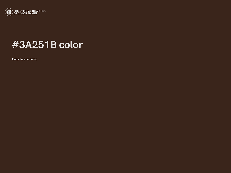 #3A251B color image