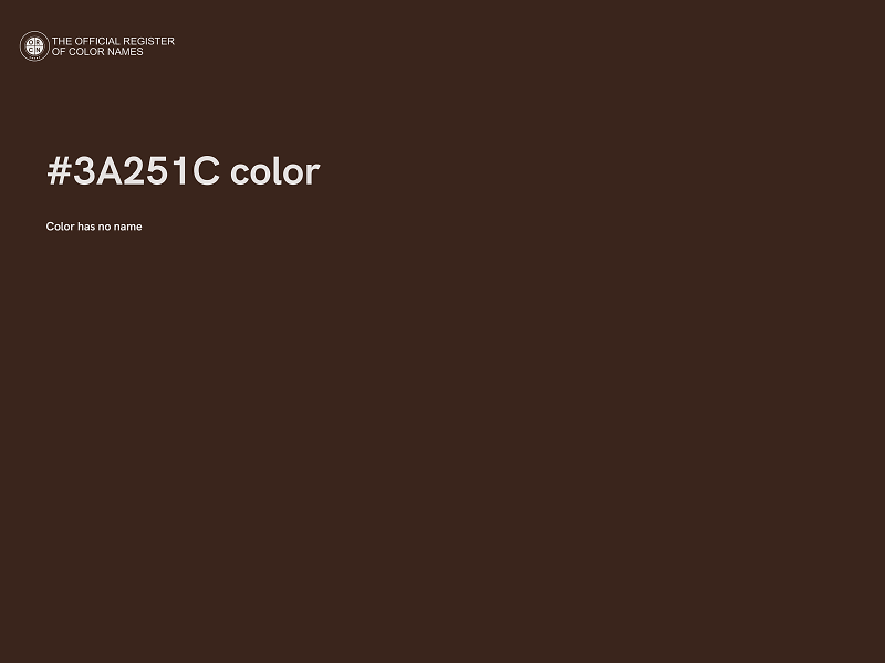 #3A251C color image