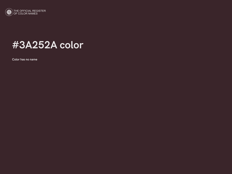 #3A252A color image