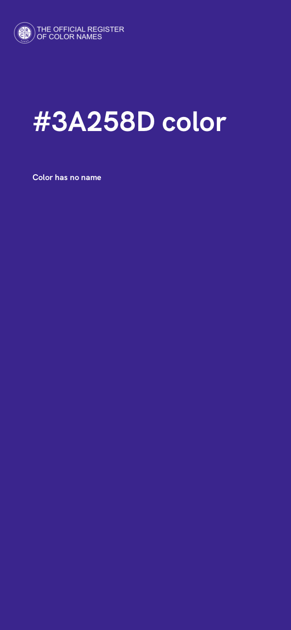 #3A258D color image