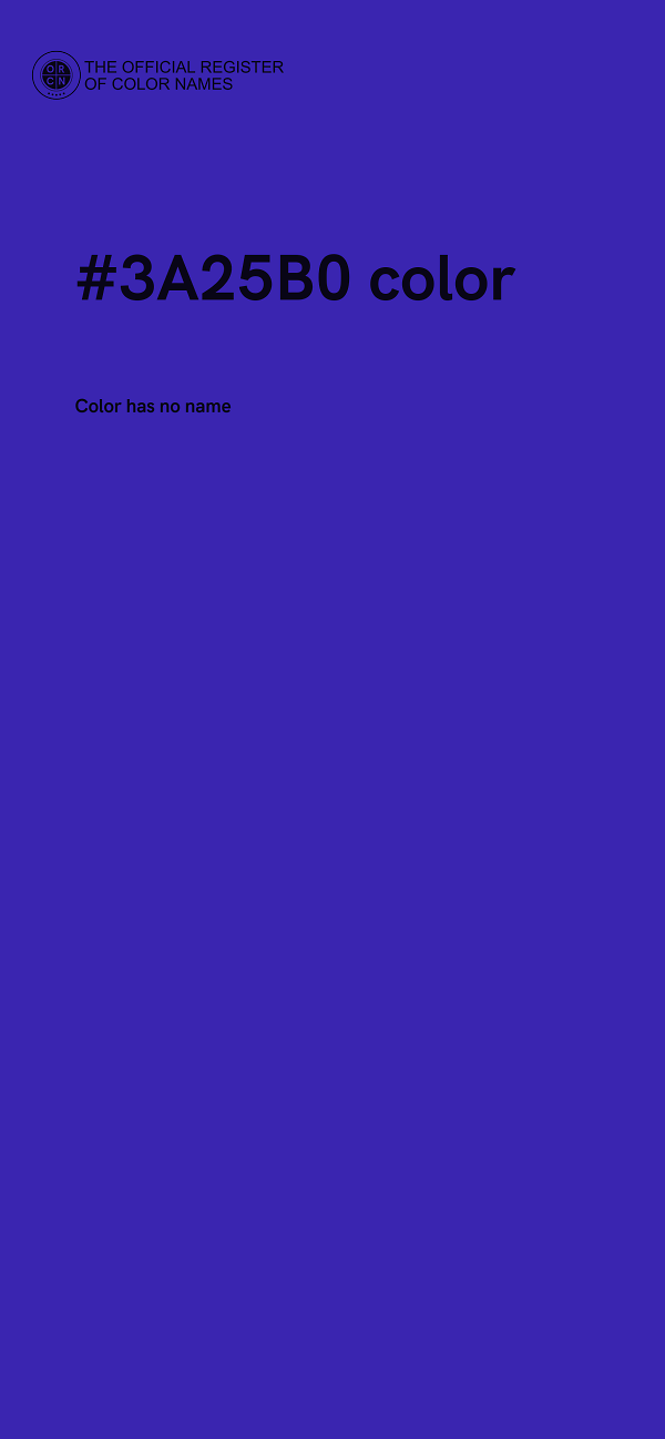 #3A25B0 color image