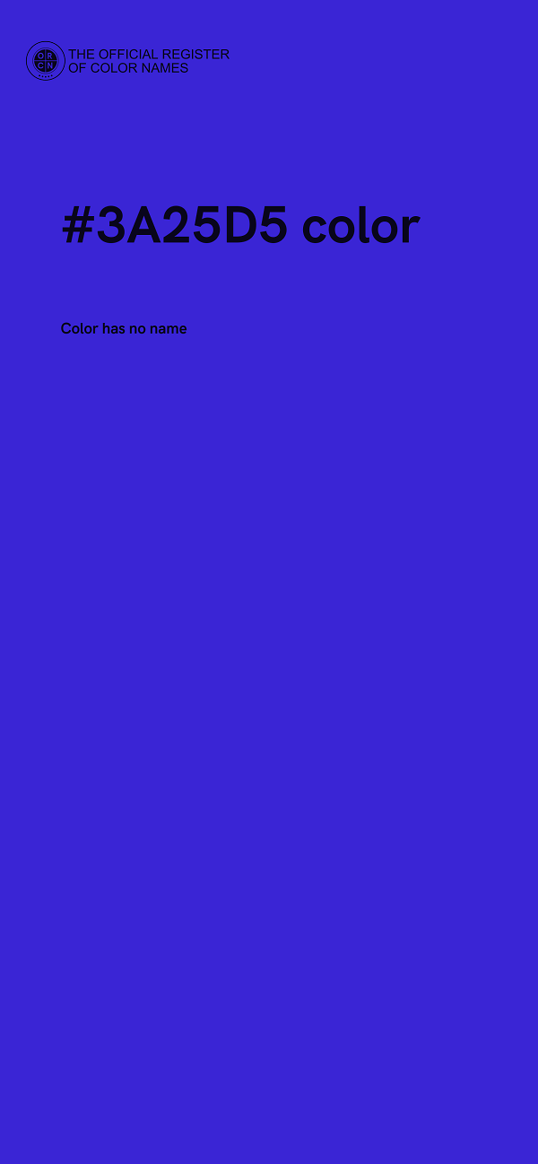 #3A25D5 color image