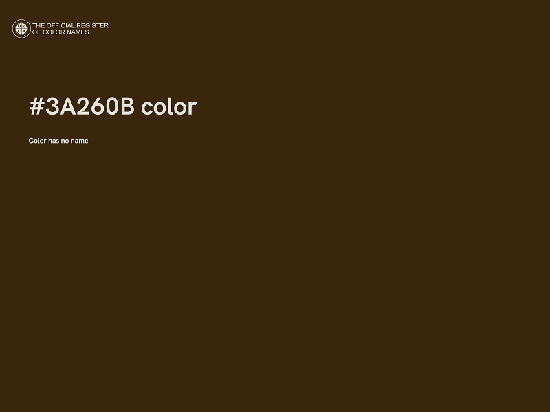 #3A260B color image