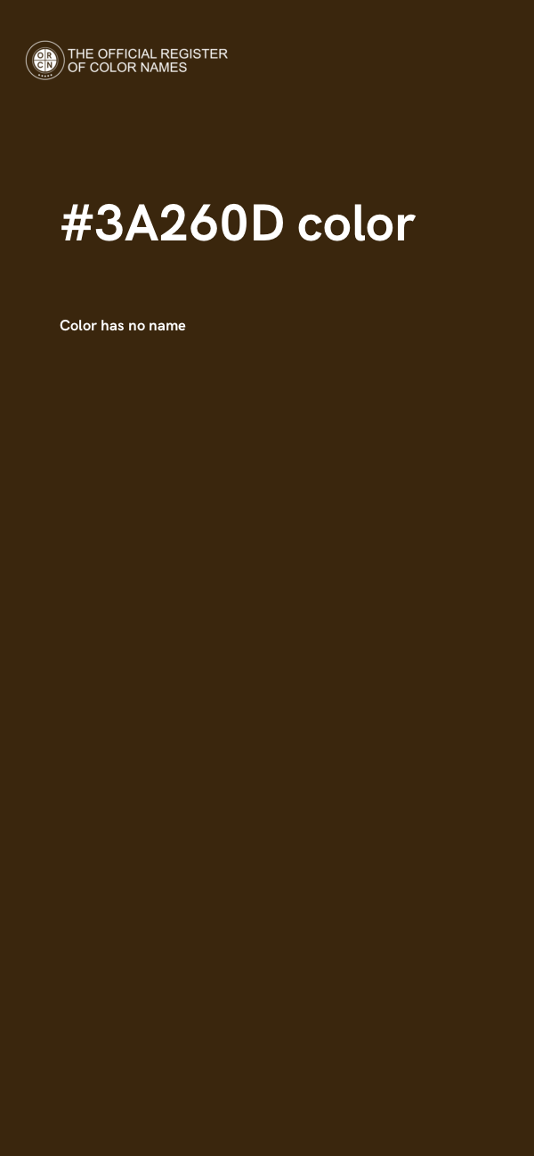 #3A260D color image