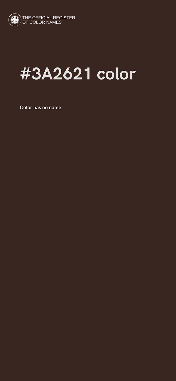 #3A2621 color image