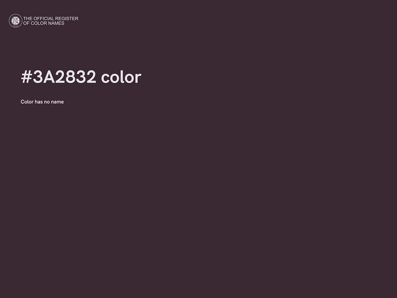 #3A2832 color image