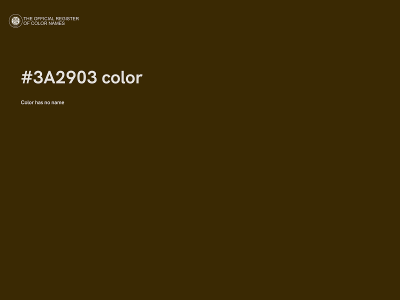 #3A2903 color image