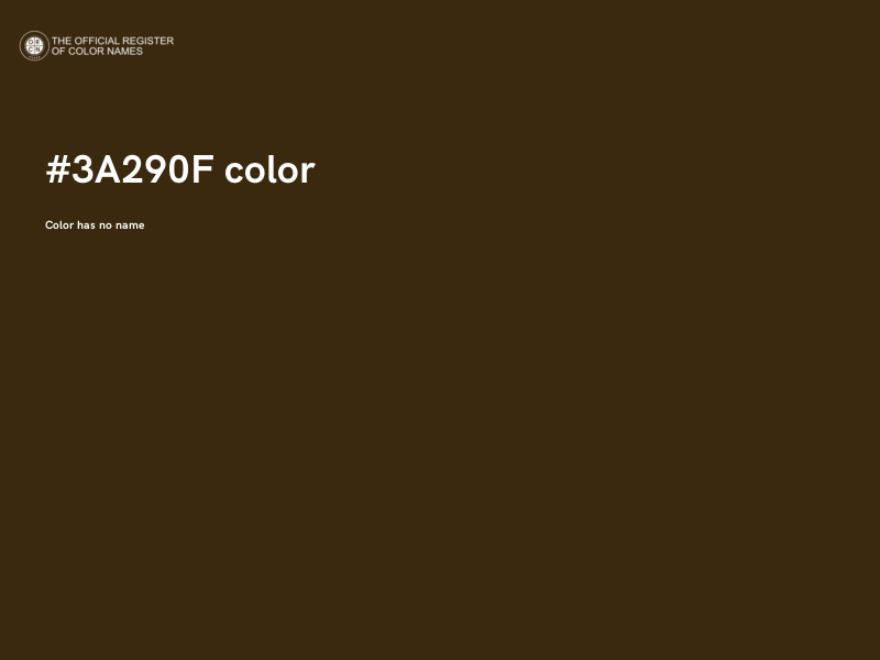 #3A290F color image
