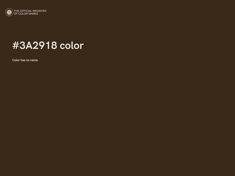 #3A2918 color image