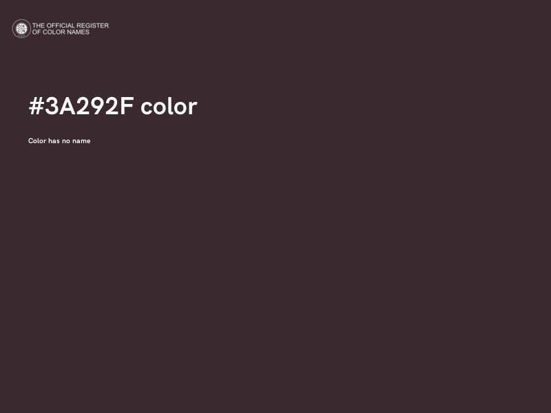 #3A292F color image