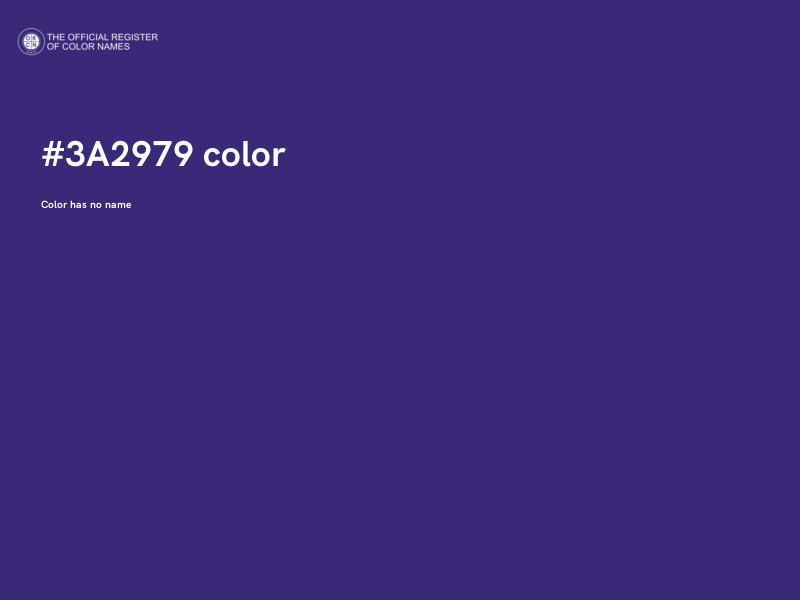 #3A2979 color image