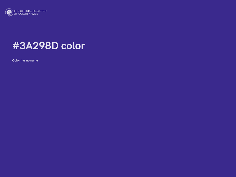 #3A298D color image