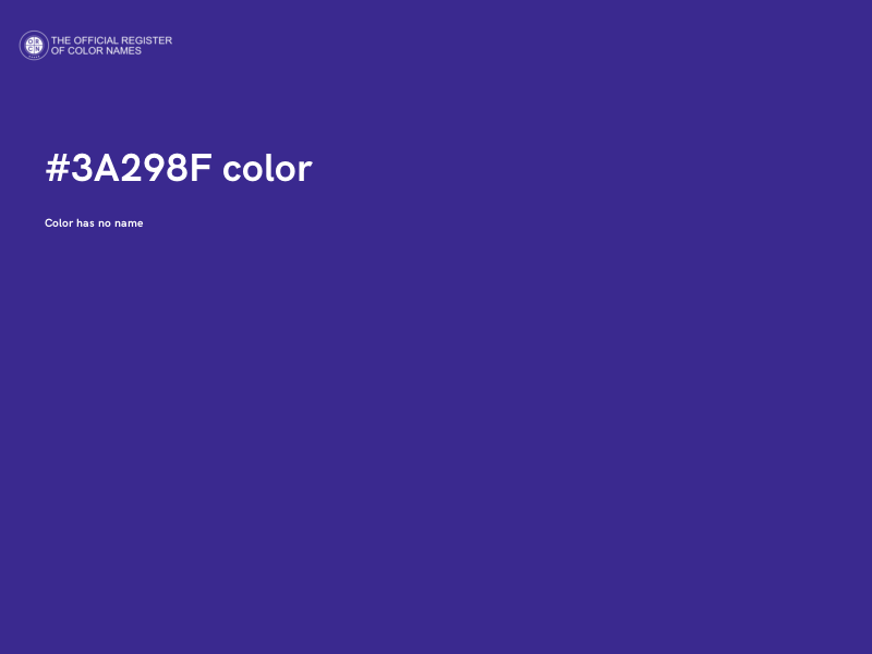 #3A298F color image