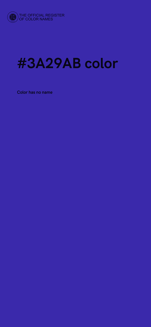 #3A29AB color image