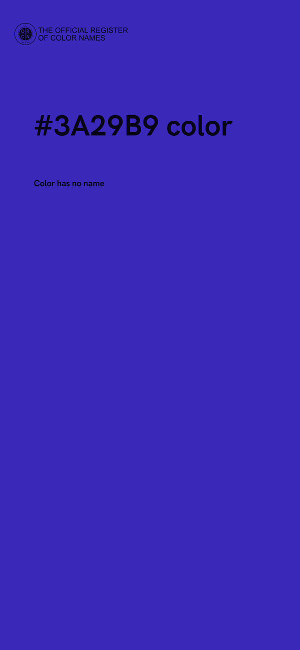 #3A29B9 color image