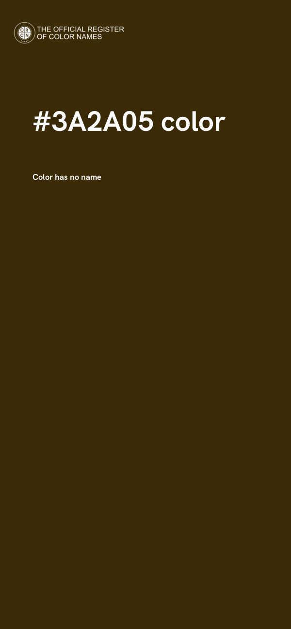 #3A2A05 color image