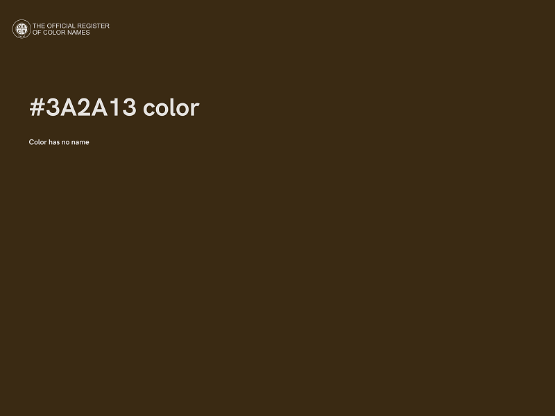 #3A2A13 color image