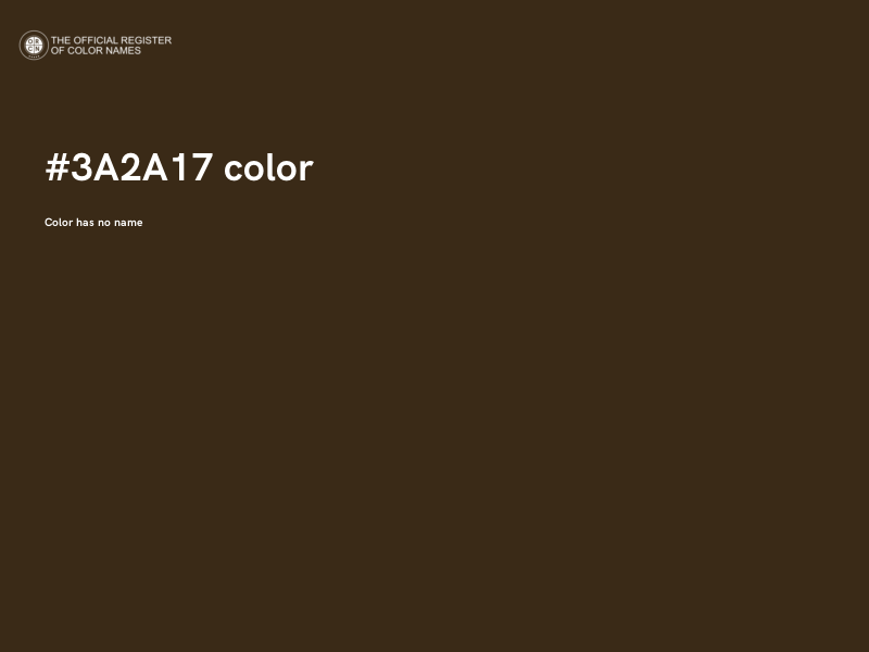 #3A2A17 color image