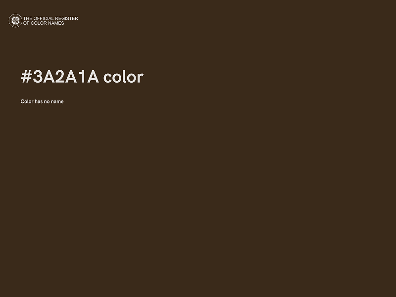 #3A2A1A color image