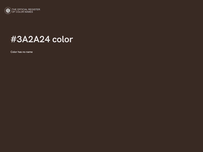#3A2A24 color image