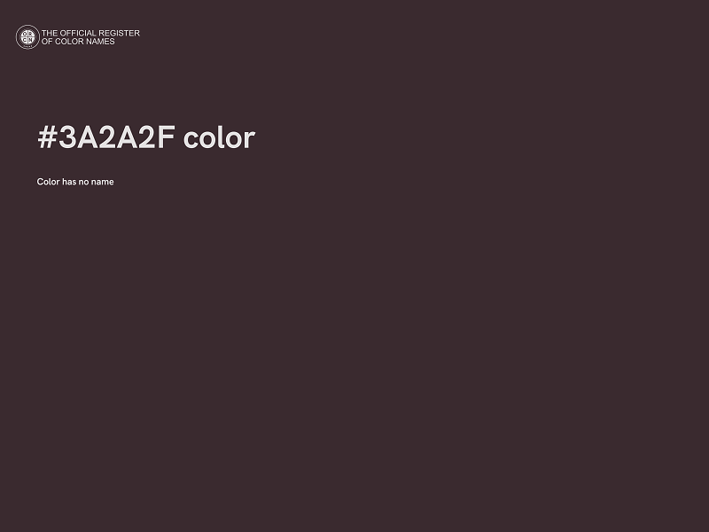 #3A2A2F color image