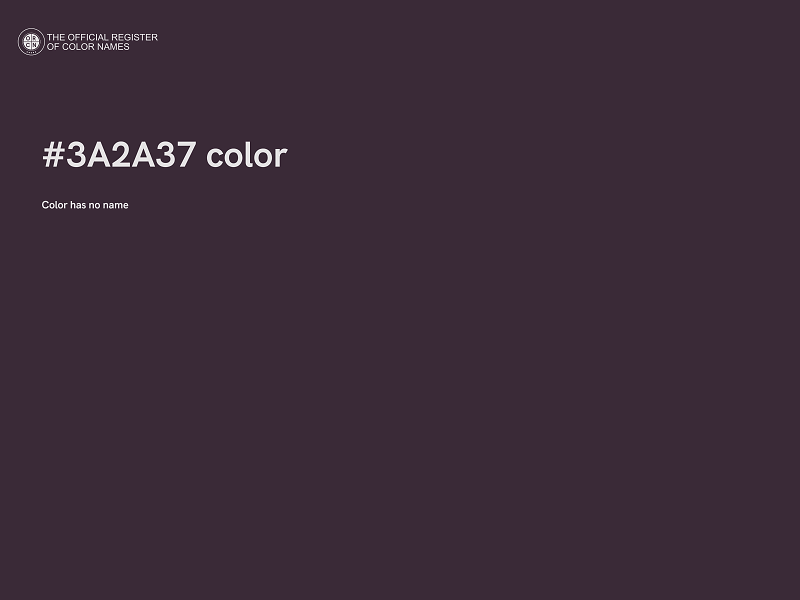 #3A2A37 color image