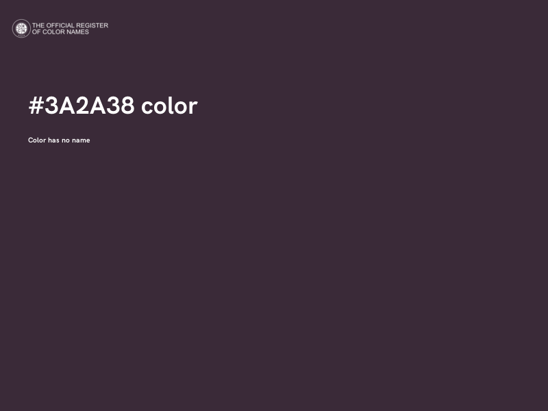 #3A2A38 color image