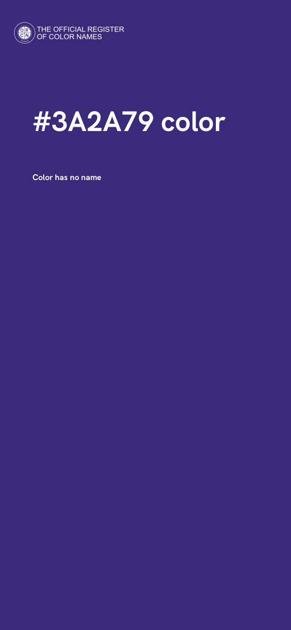 #3A2A79 color image