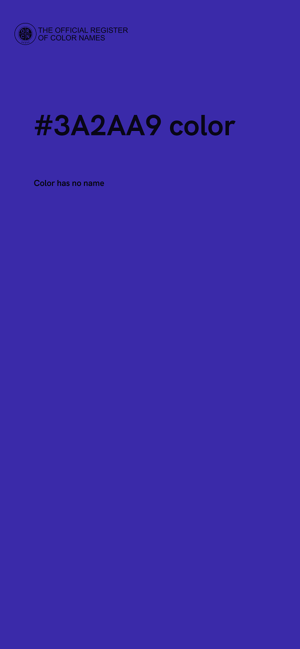 #3A2AA9 color image