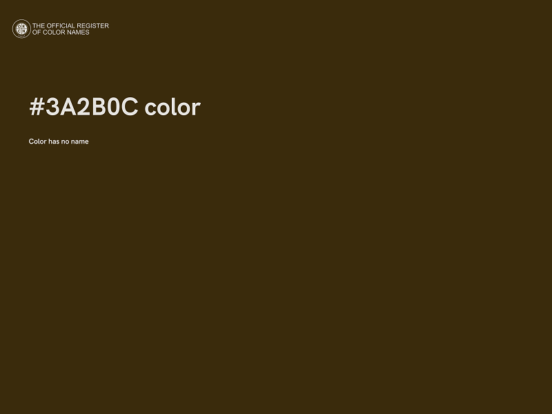 #3A2B0C color image