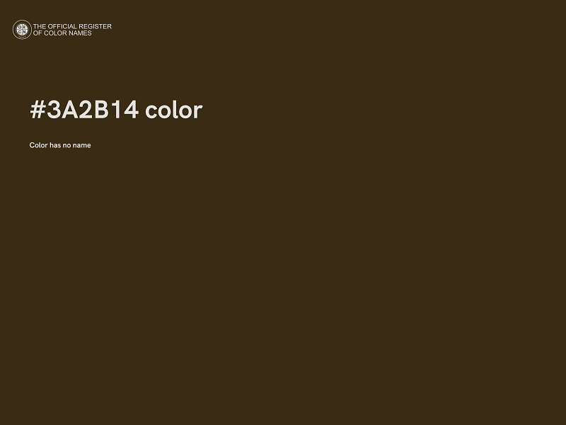 #3A2B14 color image