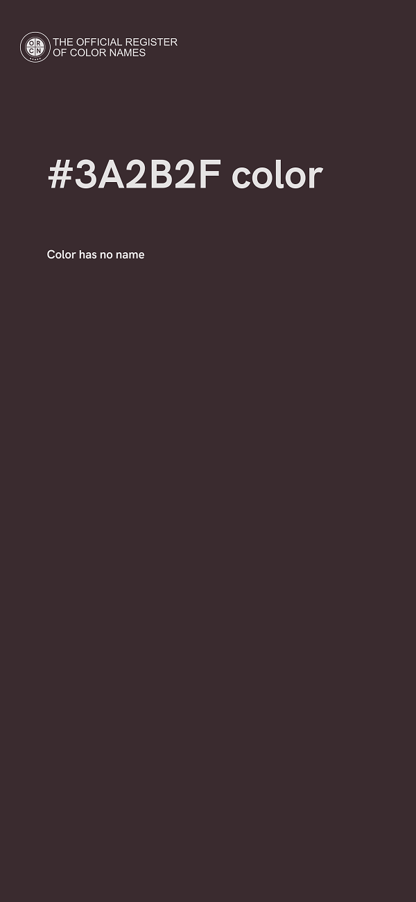 #3A2B2F color image