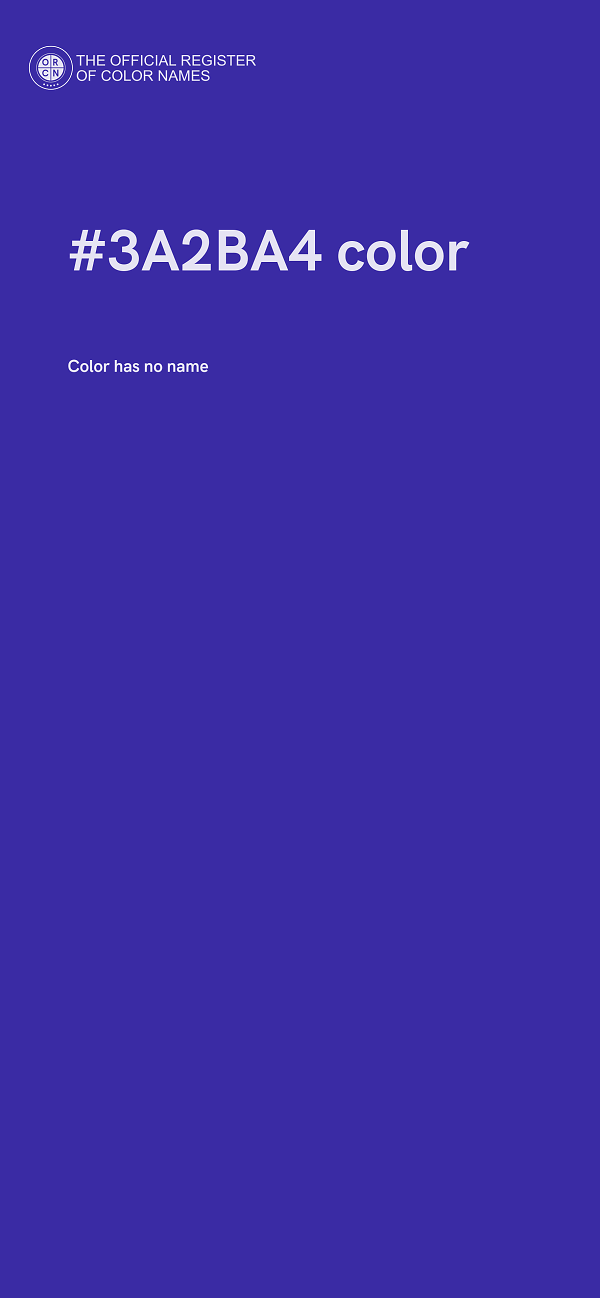 #3A2BA4 color image