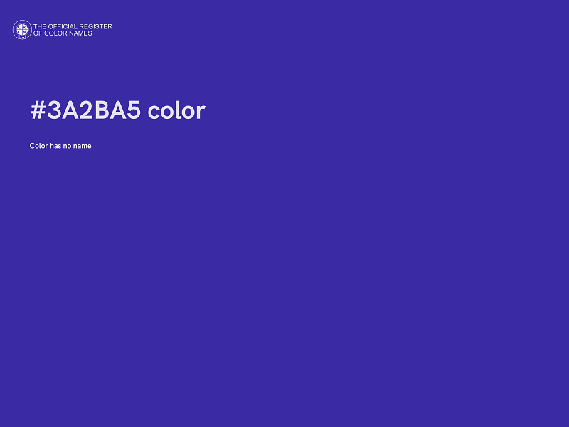 #3A2BA5 color image