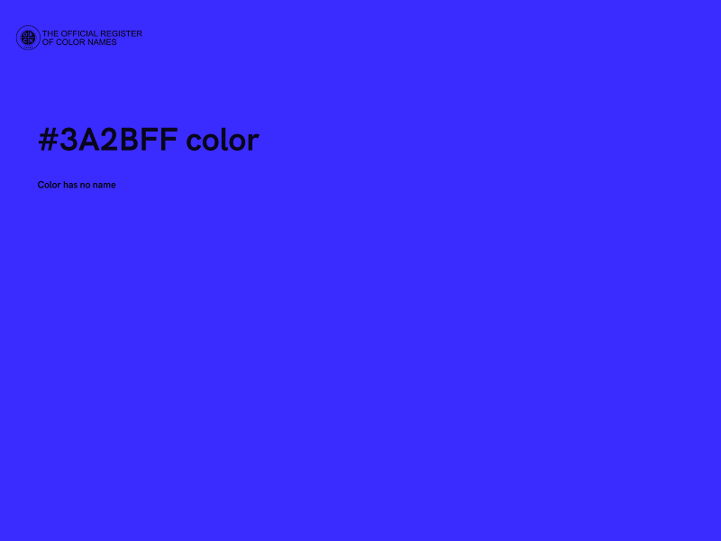 #3A2BFF color image